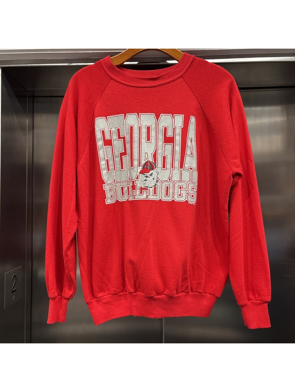 Vintage Georgia Bulldogs Sweatshirt Crewneck Red JE MORGAN Mens Size XL